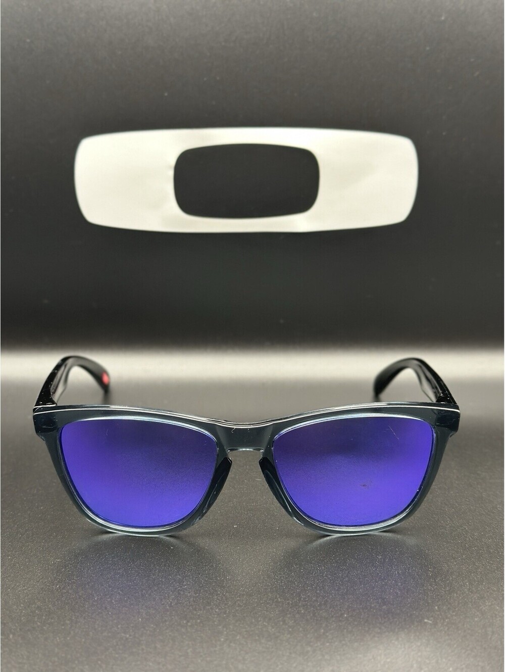 Oakley Frogksin Crystal/Polished Black w/ Violet Iridium Lenses